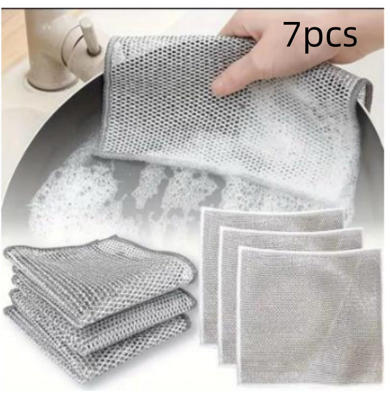 Steel Wire Ball Cloth Kitchen Cleaning Dishcloth