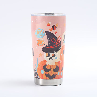 3D Printed Stainless Steel Insulated Mug – 20oz Custom Beer Tumbler | Halloween Edition | Travel & Car Cup