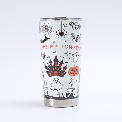 3D Printed Stainless Steel Insulated Mug – 20oz Custom Beer Tumbler | Halloween Edition | Travel & Car Cup