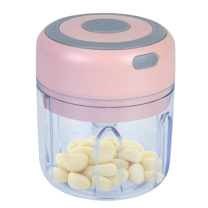 Mini Electric Garlic Chopper | 8.45oz Cordless Rechargeable Food Processor for Garlic, Onion, Chili, Meat & Vegetables