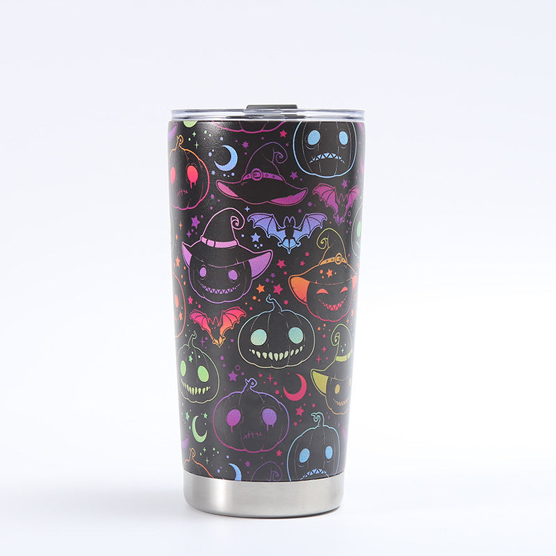 3D Printed Stainless Steel Insulated Mug – 20oz Custom Beer Tumbler | Halloween Edition | Travel & Car Cup